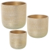 Conjunto de vasos Alexandra House Living Ouro Cerâmica 3 Peças