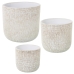 Set of Planters Alexandra House Living White Ceramic 3 Pieces