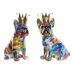 Decoratieve figuren DKD Home Decor 18,5 x 11,5 x 23,5 cm Multicolour Hond (2 Stuks)