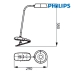 Lampă de masă Philips Lámpara de mesa Alb Metal 3 W