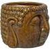 Blumentopf Alexandra House Living Braun aus Keramik Buddha 18 x 11 x 17 cm