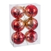 Kerstballen Rood Plastic Ø 8 cm 24 X 8 X 16 CM (6 Stuks)