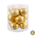 Bolas de Natal Ouro Dourado Plástico Ø 8 cm 19,5 X 19,5 X 22 CM (12 Unidades)