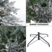 Albero di Natale Bianco Verde PVC Metallo Polietilene 120 X 120 X 240 CM