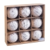 Boules de Noël Argenté Plastique Ø 8 cm 24 x 24 x 8 cm (9 Unités)