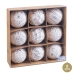 Boules de Noël Argenté Plastique Ø 8 cm 24 x 24 x 8 cm (9 Unités)