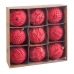 Bolas de Natal Vermelho Plástico Ø 8 cm 24 x 24 x 8 cm (9 Unidades)