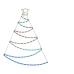 Verlichte decoratie Lifetime Kerstboom LED RGB 66 x 87 cm