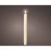 LED Candle Lumineo Beige Ø 2,2 x 24,5 cm Flame effect (2 Units)