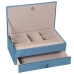 Jewelry box Alexandra House Living Blue Textile 29 x 11 x 18 cm