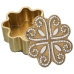 Decorative box Alexandra House Living Gold Plastic 16 x 7 x 16 cm