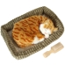 Peluche com Movimento Alexandra House Living Castanho Bege Gato 23 x 10 x 19 cm