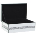 Jewelry box Alexandra House Living Grey Crystal Mirror 22 x 9 x 14 cm