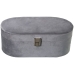 Caja-Joyero Alexandra House Living Gris Textil 26 x 10 x 13 cm