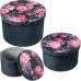 Set of decorative boxes Alexandra House Living Black Textile 3 Pieces