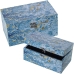 Set decoratieve dozen Alexandra House Living Blauw Hout 2 Onderdelen