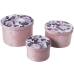 Set de boîtes décoratives Alexandra House Living Rose Textile 3 Pièces