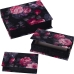 Set de Cutii Decorative Alexandra House Living Negru Textilă 3 Piese