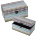 Set decoratieve dozen Alexandra House Living Multicolour Hout 2 Onderdelen