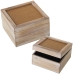 Set of decorative boxes Alexandra House Living Brown Wood 2 Pieces