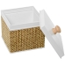 Juego de Cajas Decorativas Alexandra House Living Blanco Marrón Madera 2 Piezas