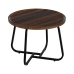 Centre Table Brown Black Iron MDF Wood 50 x 50 x 38 cm