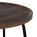 Centre Table Brown Black Iron MDF Wood 50 x 50 x 38 cm