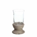 Candleholder Grey Ceramic Crystal 12 x 12 x 21,5 cm