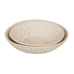 Bordsdekoration Vit Bambu Rattan 35 x 35 x 8 cm (2 antal)