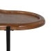 Table Basse Noir Naturel Verre Fer Bois d'hévéa 89 x 50 x 40 cm (2 Unités)