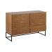 Kommode MARIGNI Svart Naturell Jern Tre MDF 118 x 42 x 77 cm