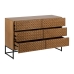 Cassettiera MARIGNI Nero Naturale Ferro Legno MDF 118 x 42 x 77 cm