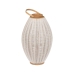 Farol Beige Natural Bambú Cristal 36 x 36 x 56 cm