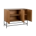 Credenza MARIGNI Nero Naturale Ferro Legno MDF 121,5 x 42,5 x 93,5 cm