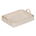 Vassoio Bianco Bambù Rattan 45 x 34 x 13 cm (2 Unità)