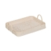 Vassoio Bianco Bambù Rattan 45 x 34 x 13 cm (2 Unità)