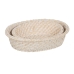 Bricka Vit Bambu Rattan 29 x 22 x 7 cm (2 antal)