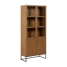 Stand Prezentare MARIGNI Negru Natural Geam Fier Lemn MDF 84,5 x 42,5 x 198 cm