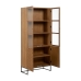 Stand Prezentare MARIGNI Negru Natural Geam Fier Lemn MDF 84,5 x 42,5 x 198 cm