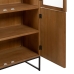 Display Stand MARIGNI Sort Natur Krystal Jern Træ MDF 84,5 x 42,5 x 198 cm