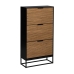 Shoe Rack ORLEANS Black Natural 60 x 25 x 116 cm