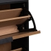 Shoe Rack ORLEANS Black Natural 60 x 25 x 116 cm