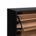 Shoe Rack ORLEANS Black Natural 60 x 25 x 116 cm