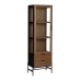 Display Stand ORLEANS Sort Natur Krystal Jern Træ MDF 61 x 40 x 196 cm