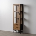 Display Stand ORLEANS Sort Natur Krystal Jern Træ MDF 61 x 40 x 196 cm