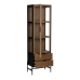 Display Stand ORLEANS Sort Natur Krystal Jern Træ MDF 61 x 40 x 196 cm