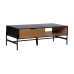 Centre Table ORLEANS Black Natural Iron MDF Wood 124 x 60 x 43,5 cm