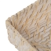 Servetthållare Vit Bambu Rattan 18 x 18 x 6 cm