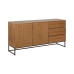 Kredens MARIGNI Czarny Naturalny Żelazo Drewno MDF 160 x 42,5 x 79 cm