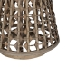 Lanterna Cinzento Bambu Cristal 34 x 34 x 49 cm